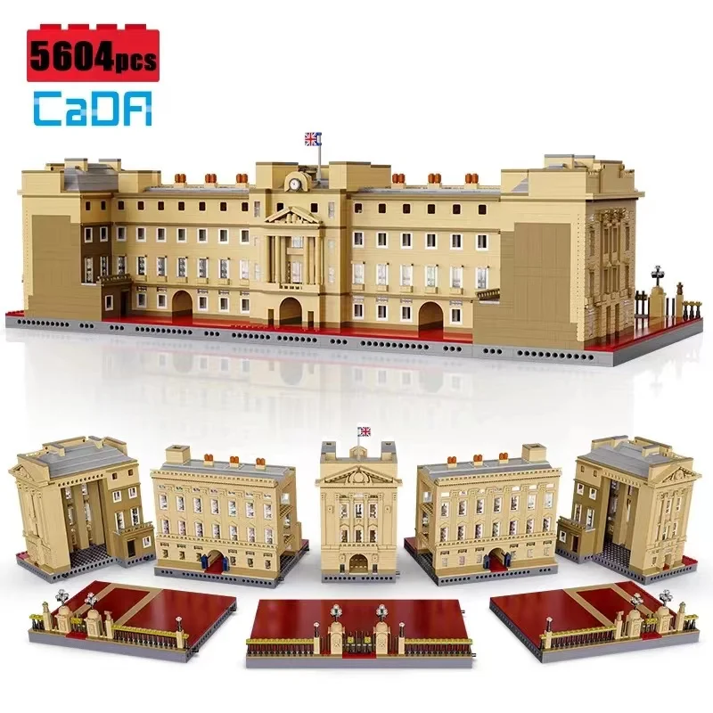 

CADA Buckingham Palace Street View Building Blocks Model MOC Idea City Construction Bricks House Assembling Toys for Children