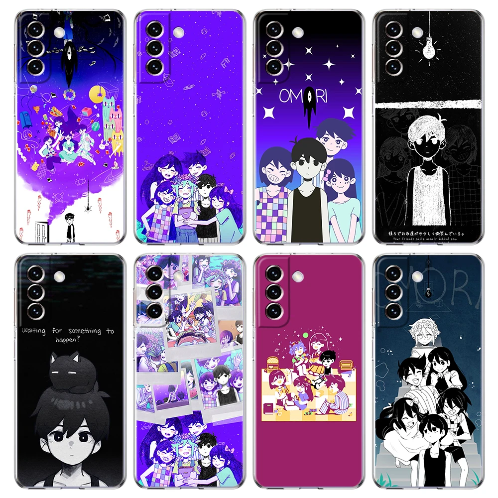 

Omori Game Transparent Case For Samsung Galaxy S23 S22 S20 FE Note 20 10 S21 Ultra S10 S10E M21 M31 M32 Plus Shell Fundas Capas