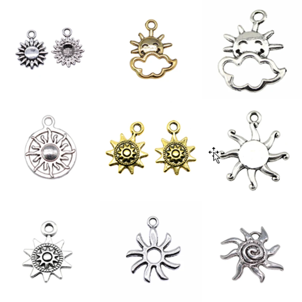 

Sun And Cloud Charms Jewelry DIY Pendant Charms For Bracelet Making