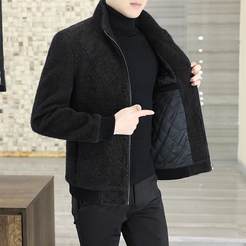 Woolen Jacket Men's New Autumn and Winter Wind-Breaker Thickened Korean-Sle Trendy Coat