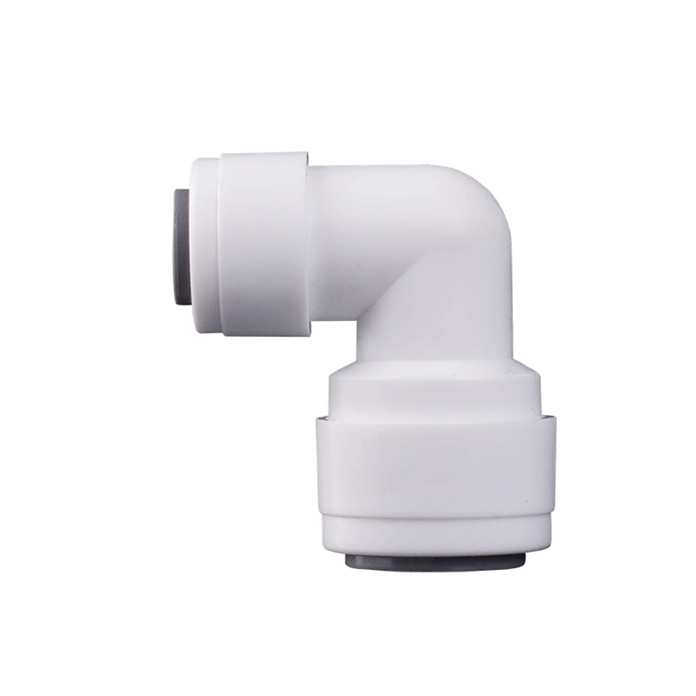 

Fit 1/4" 6.35mm OD x 3/8" Tube 90 Degree Elbow POM Quick Fitting Connector For Aquarium RO Water Filter Reverse Osmosis System