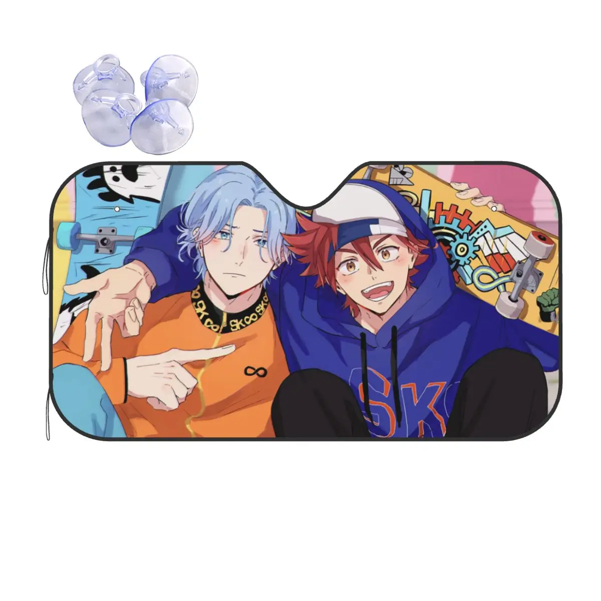 

Чехол для лобового стекла автомобиля с аниме SK8 The Infinity Sunshade Windscreen Cartoon Kyan Reki