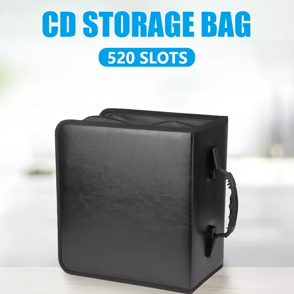 

Capacity Portable Zipper PU Leather CD DVD Wallet Holder Bag Album Disc Organizer Media Storage Case For 400 / 520 discs