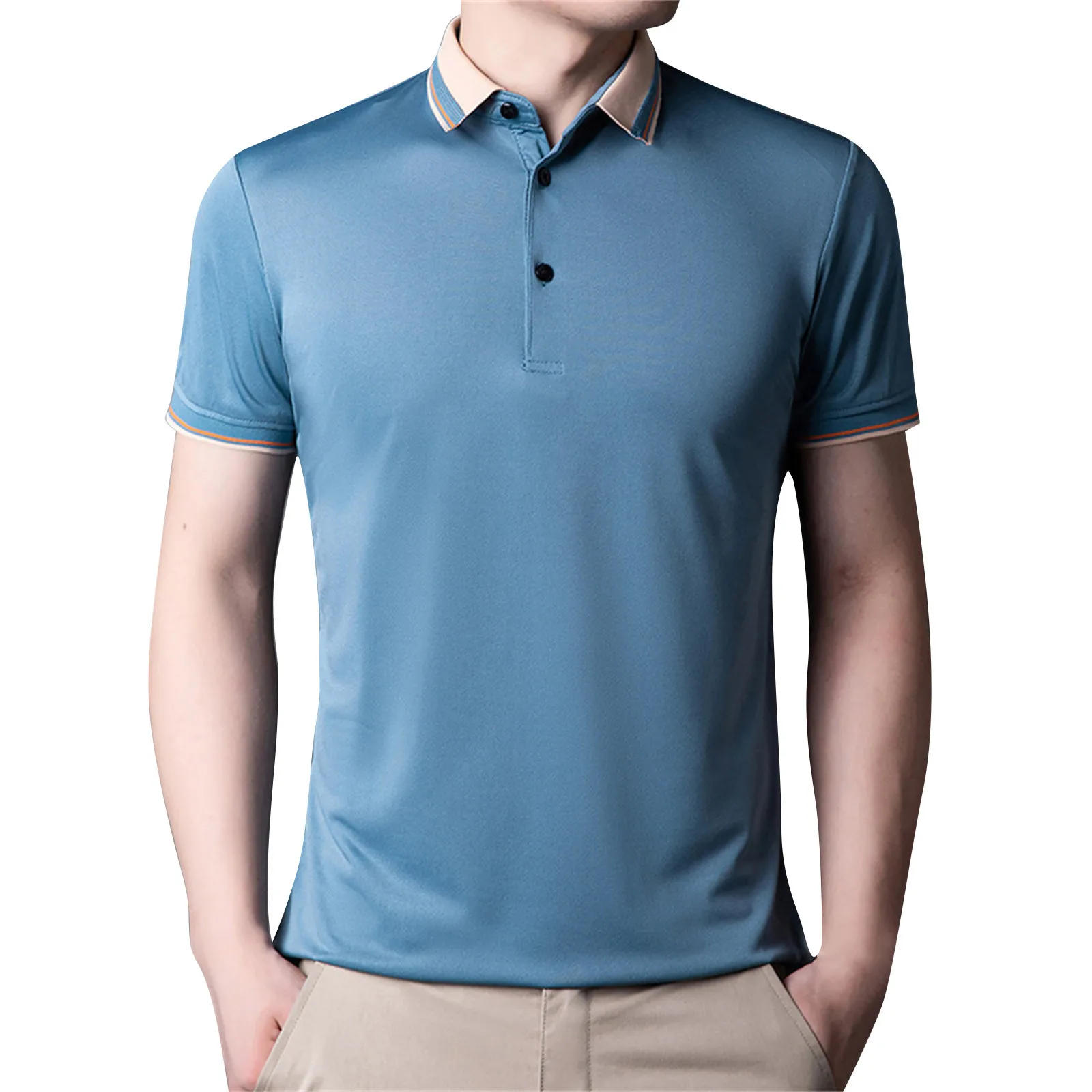 

Мужская рубашка с коротким рукавом, белая классическая Повседневная Деловая футболка для гольфа, 2019