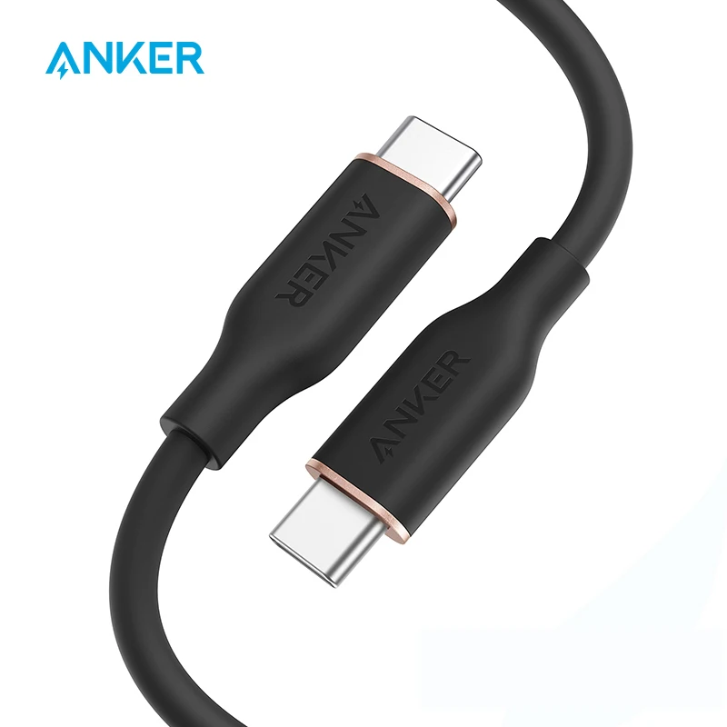 

Anker Powerline III Flow usb type c cable 100W Fast Charge USB 2.0 for MacBook Pro 2020 for ipad air for Galaxy for xiaomi