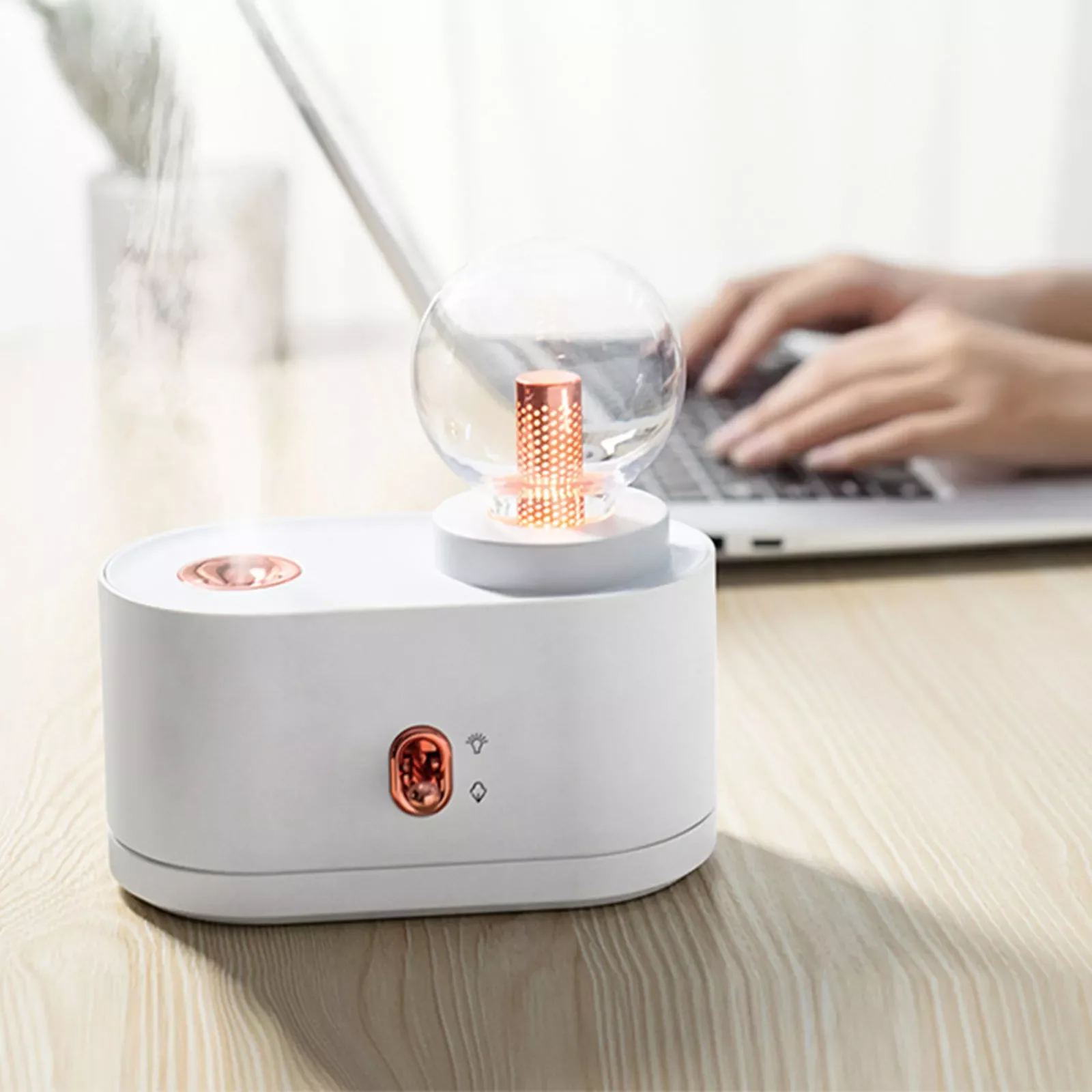 

NEW2023 350ml Humidifiers Rechargable Quiet Cool Mist with Night Light Diffuser for Baby, Sleep, Nursery, Plants Car