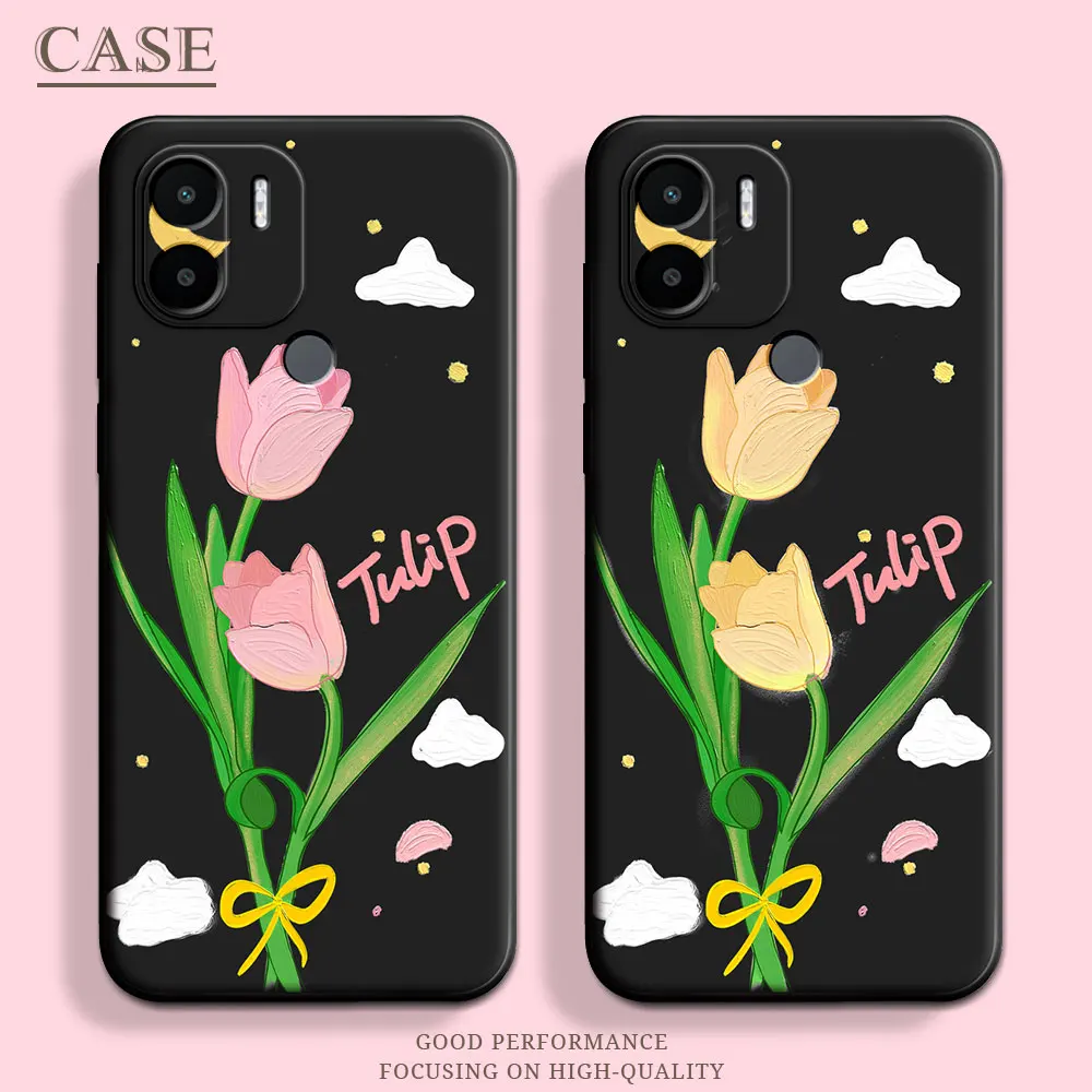 Чехол для Redmi A1 Plus A2 Бабочка мягкий силиконовый чехол телефона из ТПУ с двумя