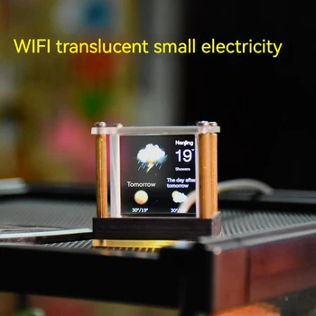 WIFI translucent small desktop weather forecast station and clock 1