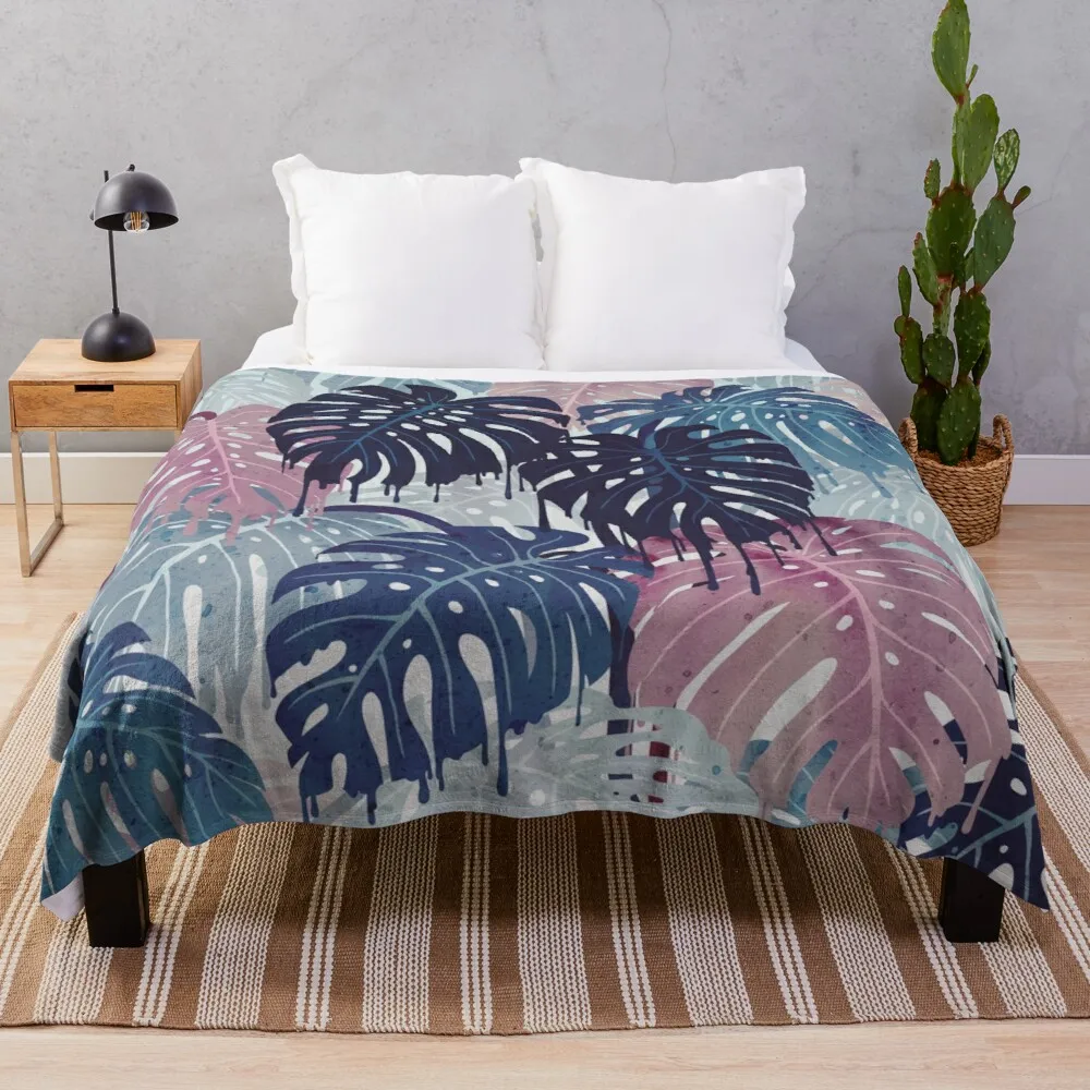 

Двухъярусные кровати диван Squishmallow богемное Флисовое одеяло носимое одеяло на молнии Monstera расплавленное одеяло