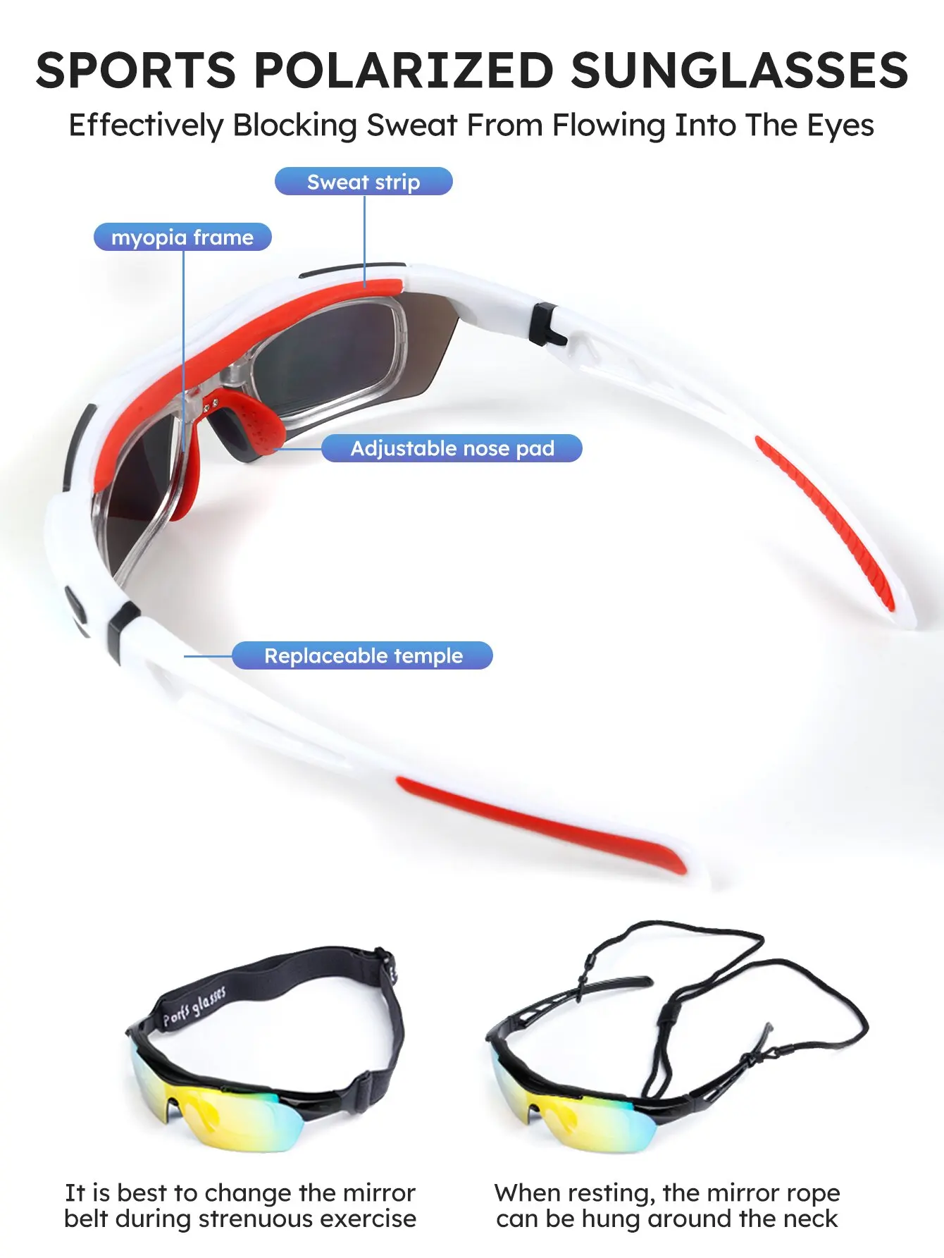 1 комплект из 5 пар сменных линз велосипедные спортивные очки для бега рыбалки