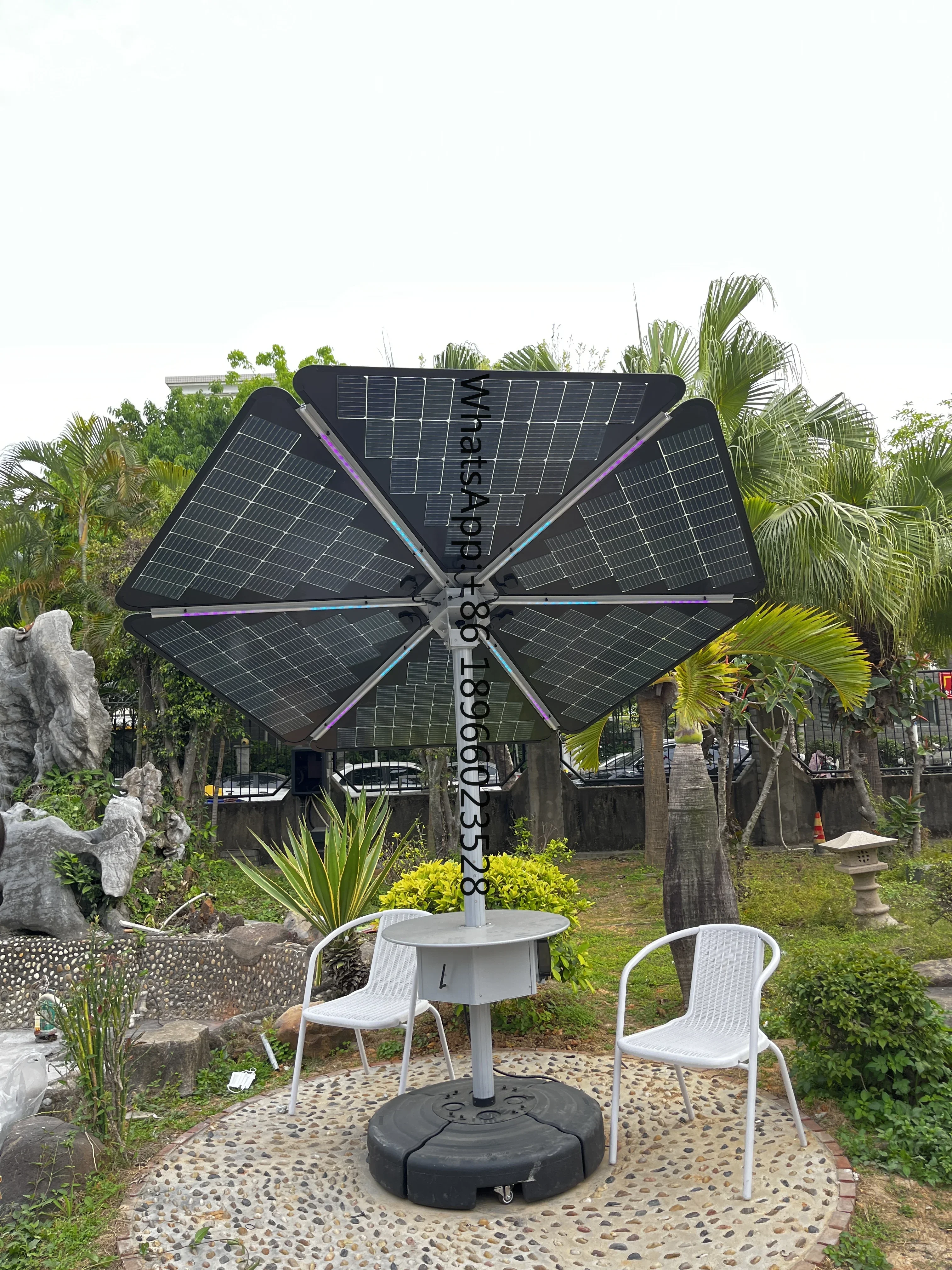 Наружный зонтик солнечная панель с подсолнухом электростанция 600 Вт