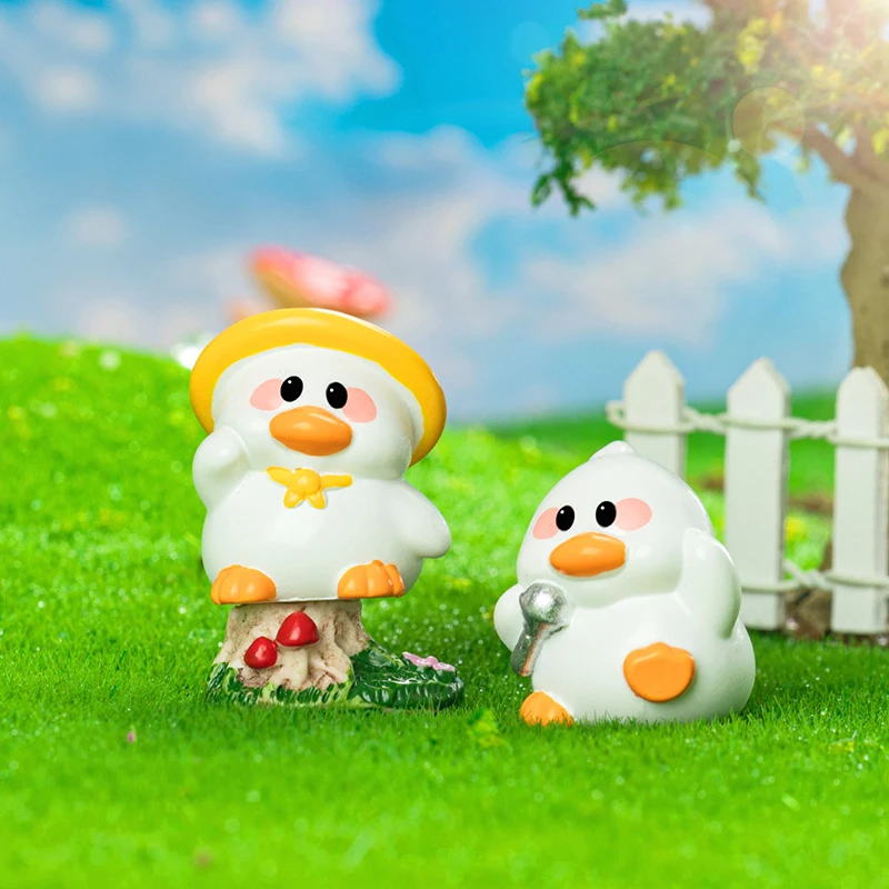 Крутые мультяшные украшения в виде маленькой утки миниатюрные фигурки