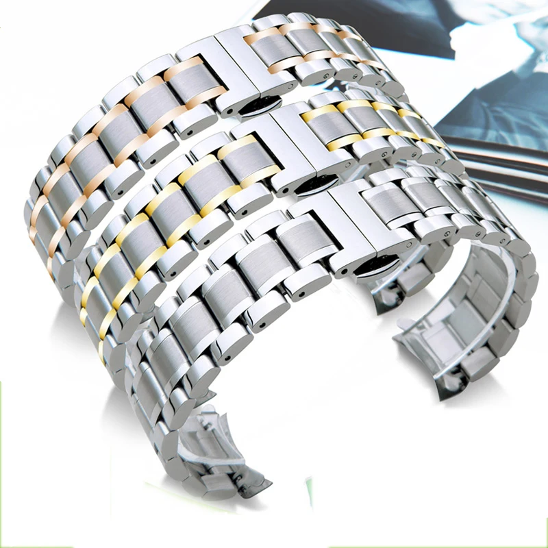 Ремешок из нержавеющей стали 316L подходит для часов Tissot 1853 couturier T035 Longines Omega с