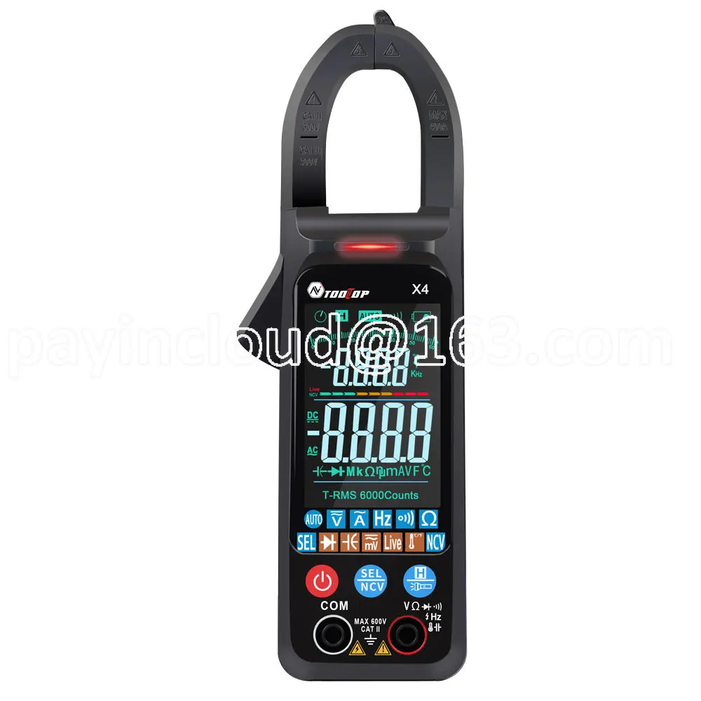 

Tooltop X4 цветной экран Ac плоскогубцы-тип измеритель тока полнофункциональный зажим измеритель Большой экран интеллектуальное измерение