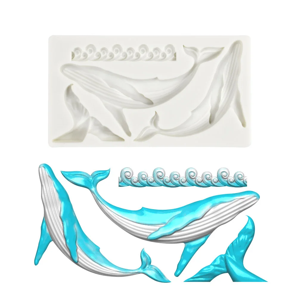 

Large Whale Wave Ripple Silicone Mold DIY Chocolate Decorative Silicon Concret Mold Casting Cement Silikon Form Resin Moulds