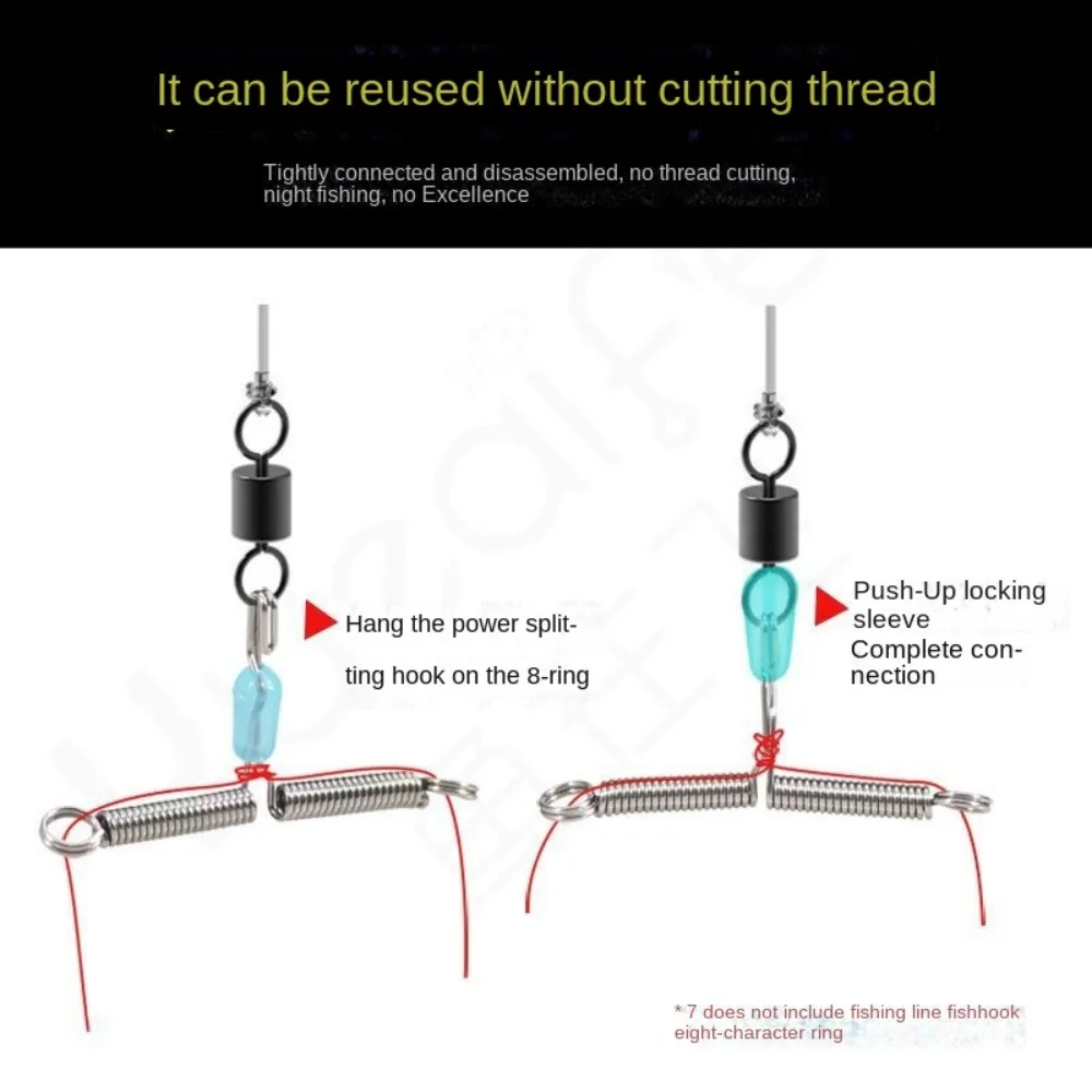 Рыболовная леска разгрузочная грудь бифуркация восемь типов двойной крючок