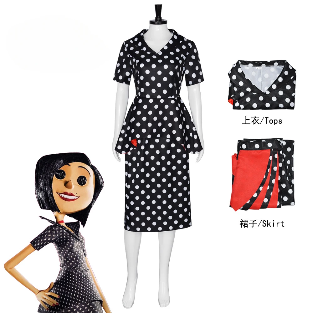 Коралин и секретная дверь топ в горошек для матери Коралина искусственная одежда
