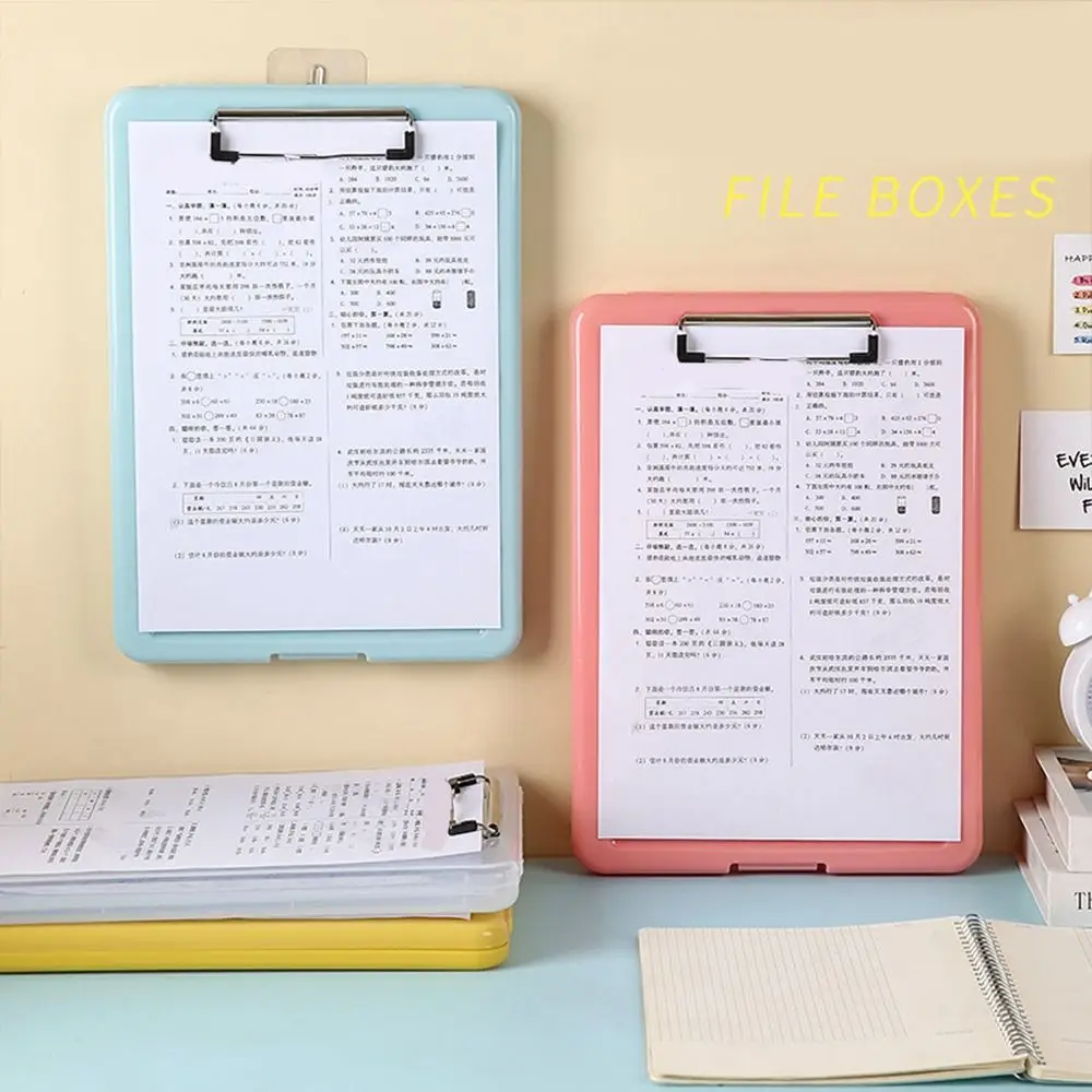

A4 File Organizer A4 File Clipboard Box Case Large Capacity Memo Clip Board Writing Clipboard Minimalism File Storage