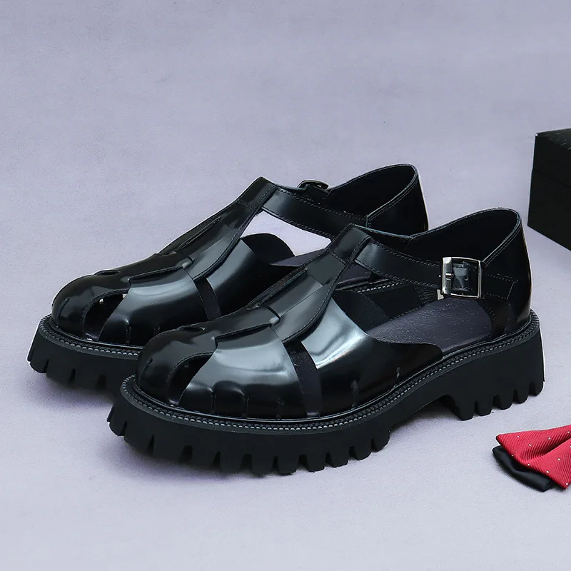 Новые летние сандалии мужские Мужская роскошная дизайнерская обувь