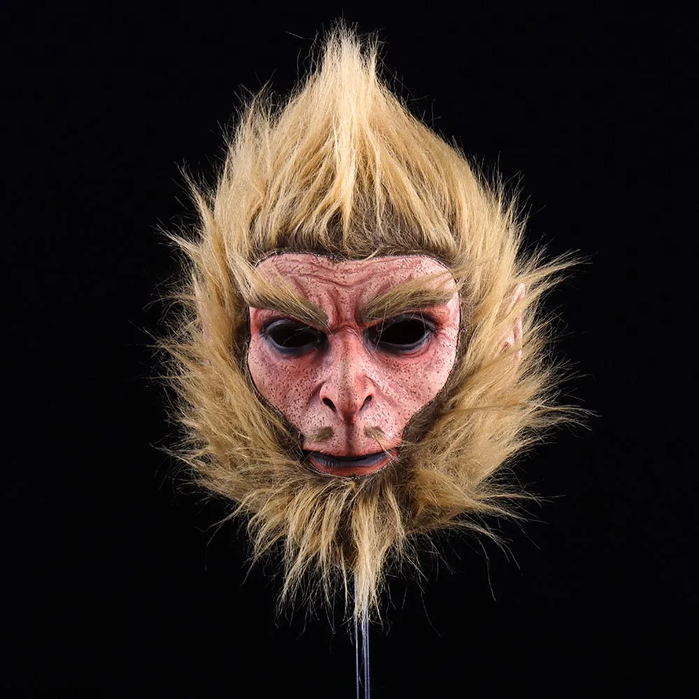 Черная миф Wukong маска для косплея животных обезьяны игровой персонаж латексный
