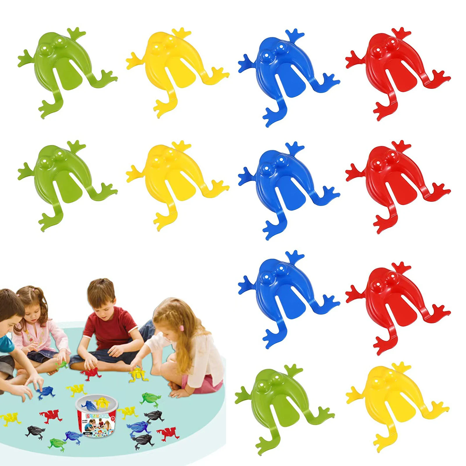 

Игрушка-лягушка для прыжков, 12 шт., игрушка-лягушка, мини-лягушка, маленькие игрушки-лягушки, прыгающие лягушки, прыгающие и прыгающие, Детск...