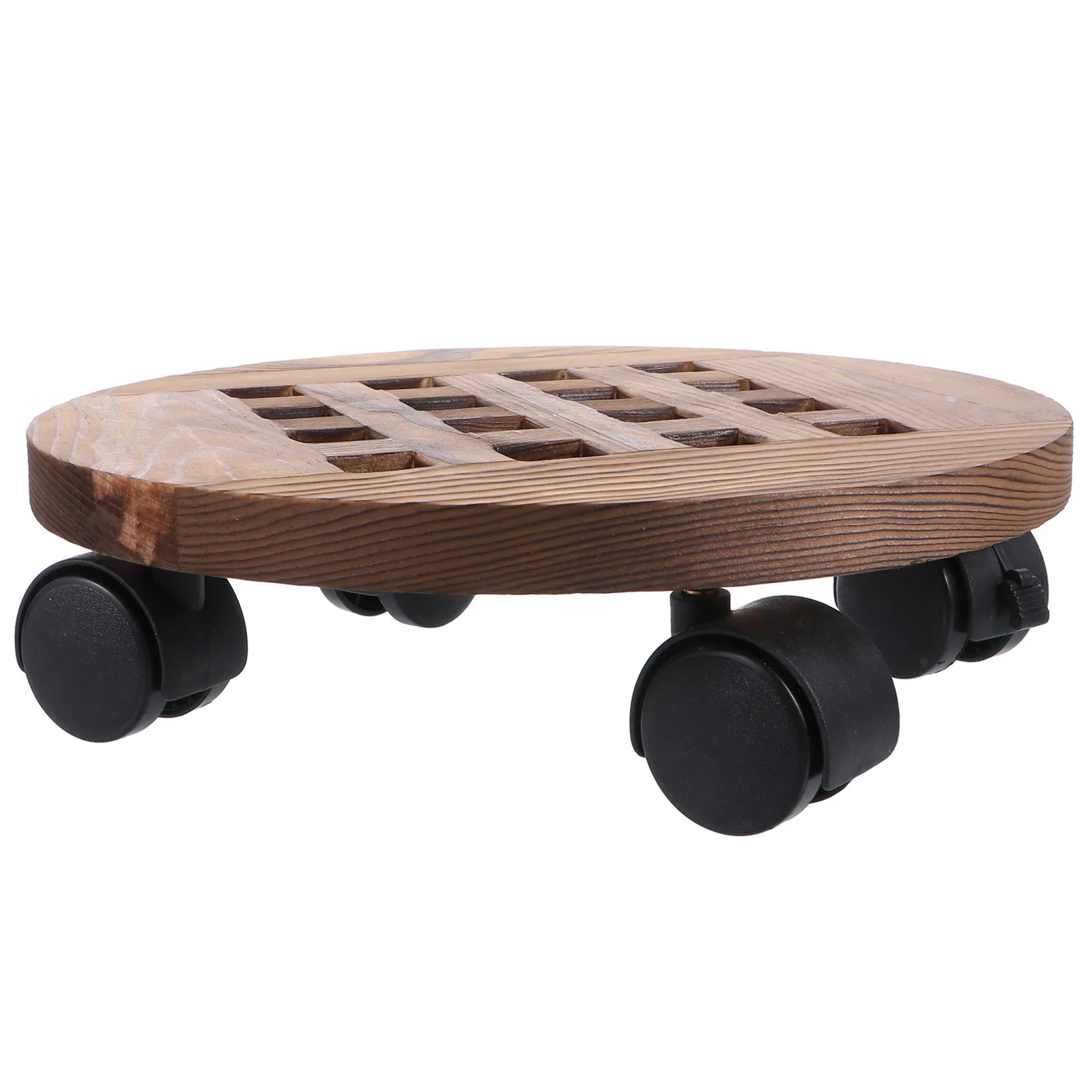 

Flower Pot Holder Circle Shelves Movable Flower Pot Rack Base Storage Rack Wooden Potted Rollers Flower Pot Stand