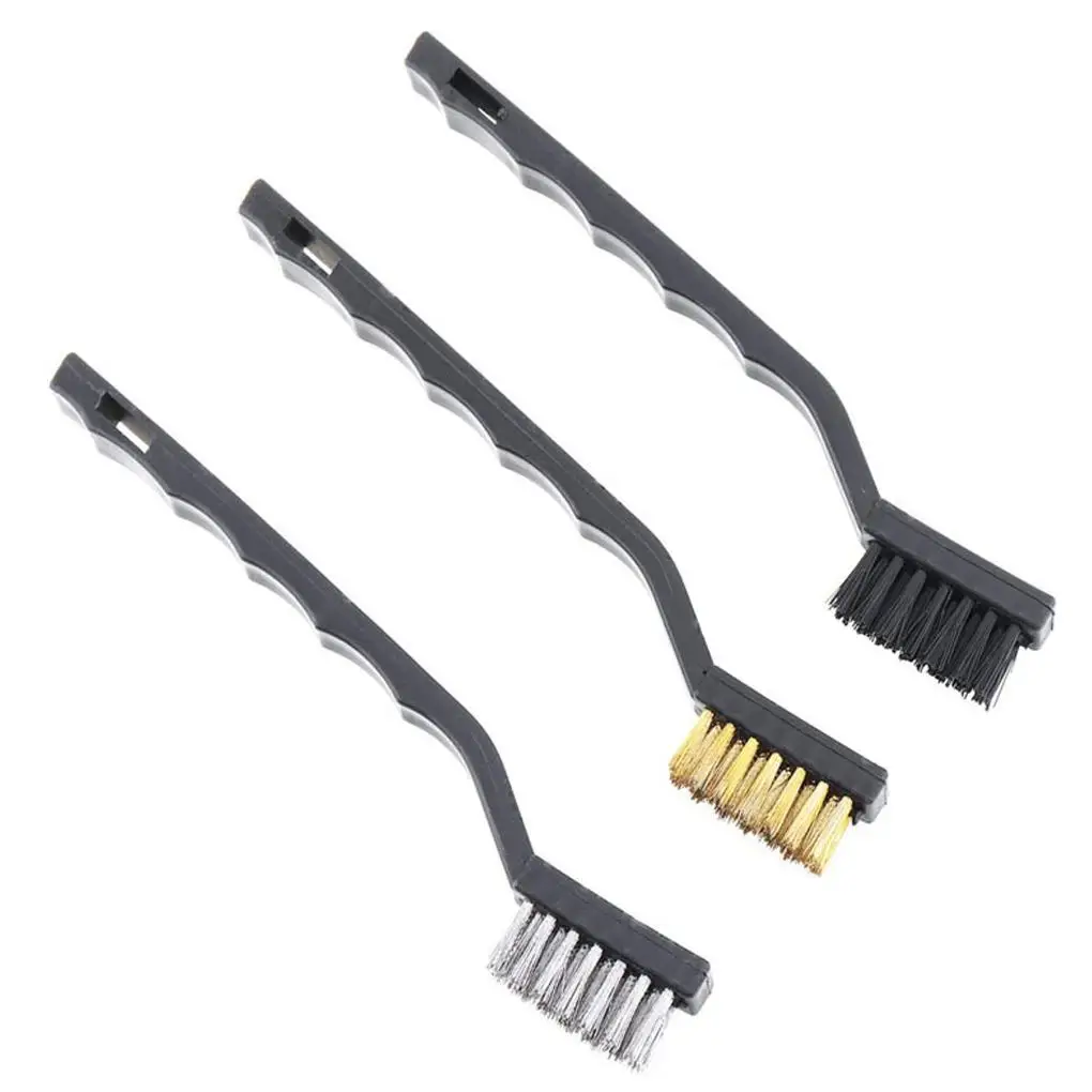 

3pcs Mini Rust Removal Industrial Brushes Metal Wire Scratch Brush Cleaning Scrubbing Tool