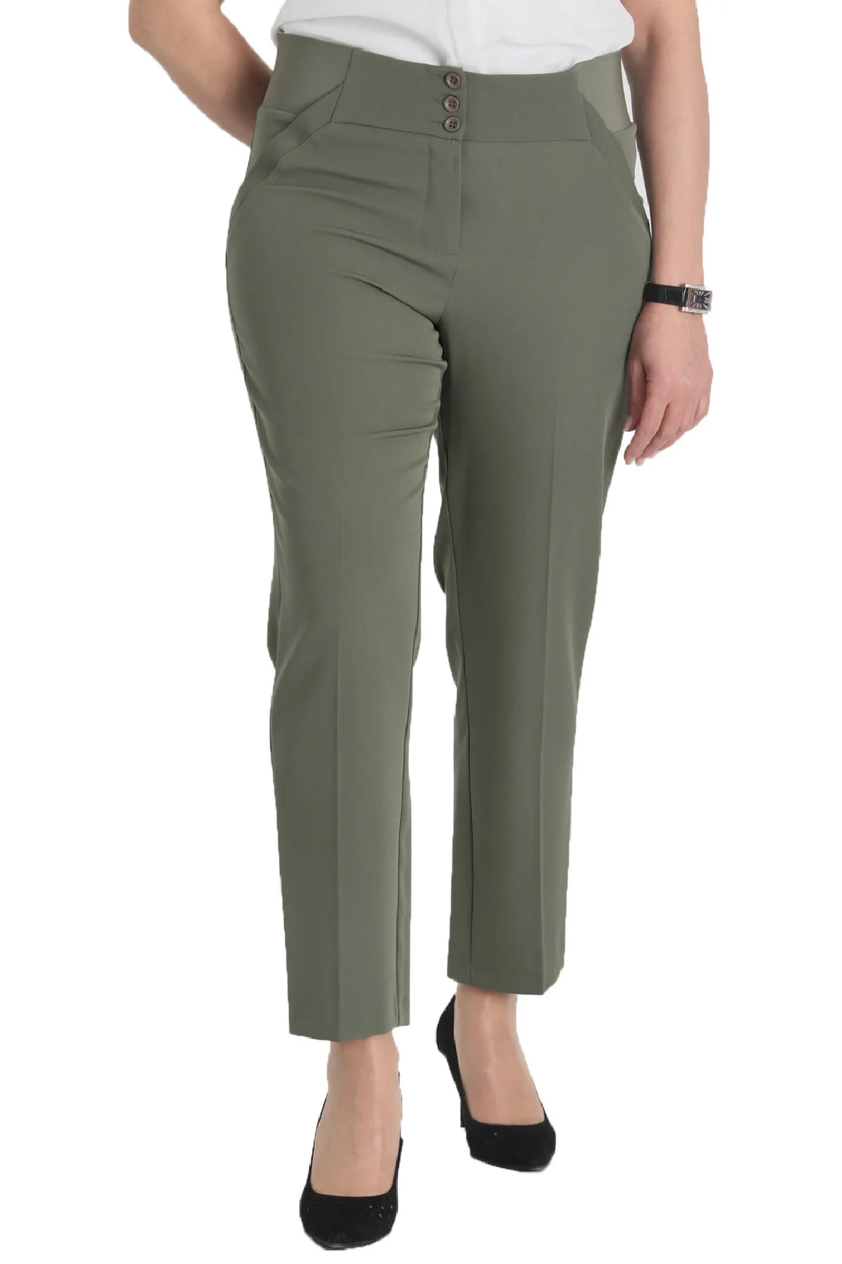 Women's pants 2020 office sexy fashion casual trend casual jeans high waist pockets fabric summer pants sports plus size Turkish made in