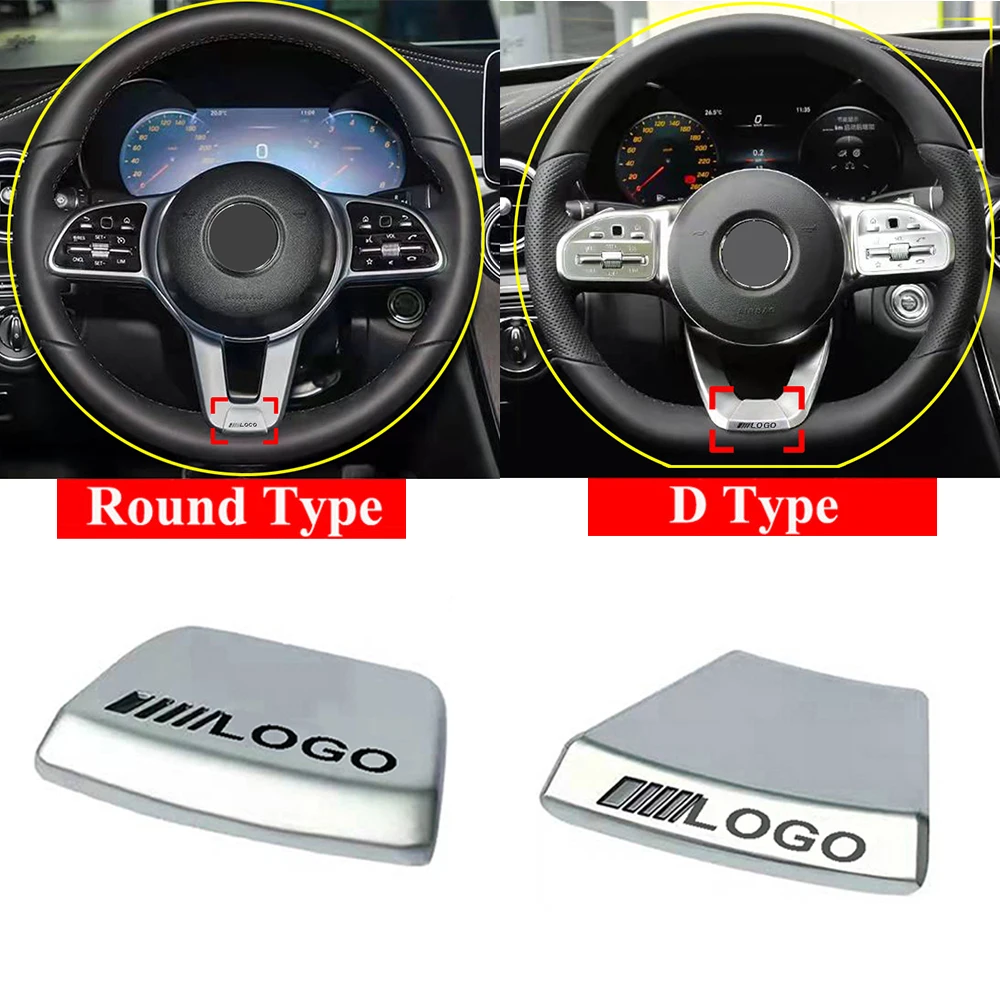 

Car Steering Wheel Metal Emblem Sticker Auto Styling 3D For Mercedes Benz AMG W204 W205 W203 W211 W212 W201 W210 C200 C260 C300