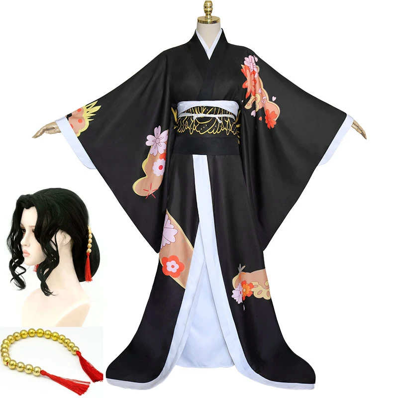 

Kibutsuji Muzan Cosplay Costume Halloween Carnival Outfits Demon Slayer Kimono For Women Kimetsu No Yaiba Japanese Anime Gift