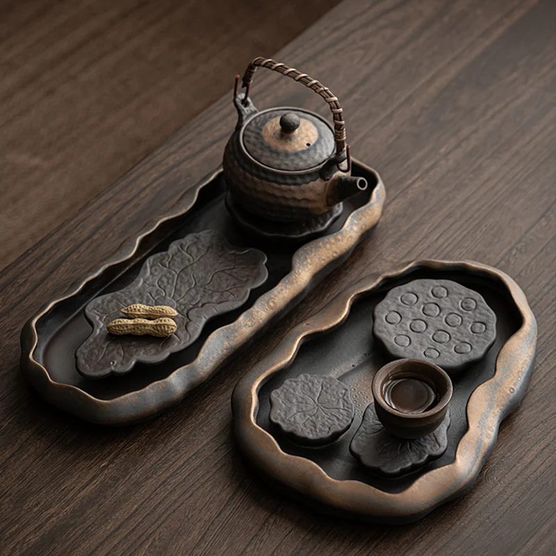

Chinese Designed Decorative Tea Tray Serving Vintage Oriental Accessory Japanese Tea Tray Small Bandeja Tea Accessories AB50TP