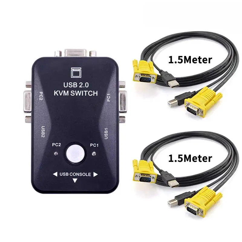 KVM-переключатель VGA-кабель USB 2 0 разделитель адаптер совместное использование