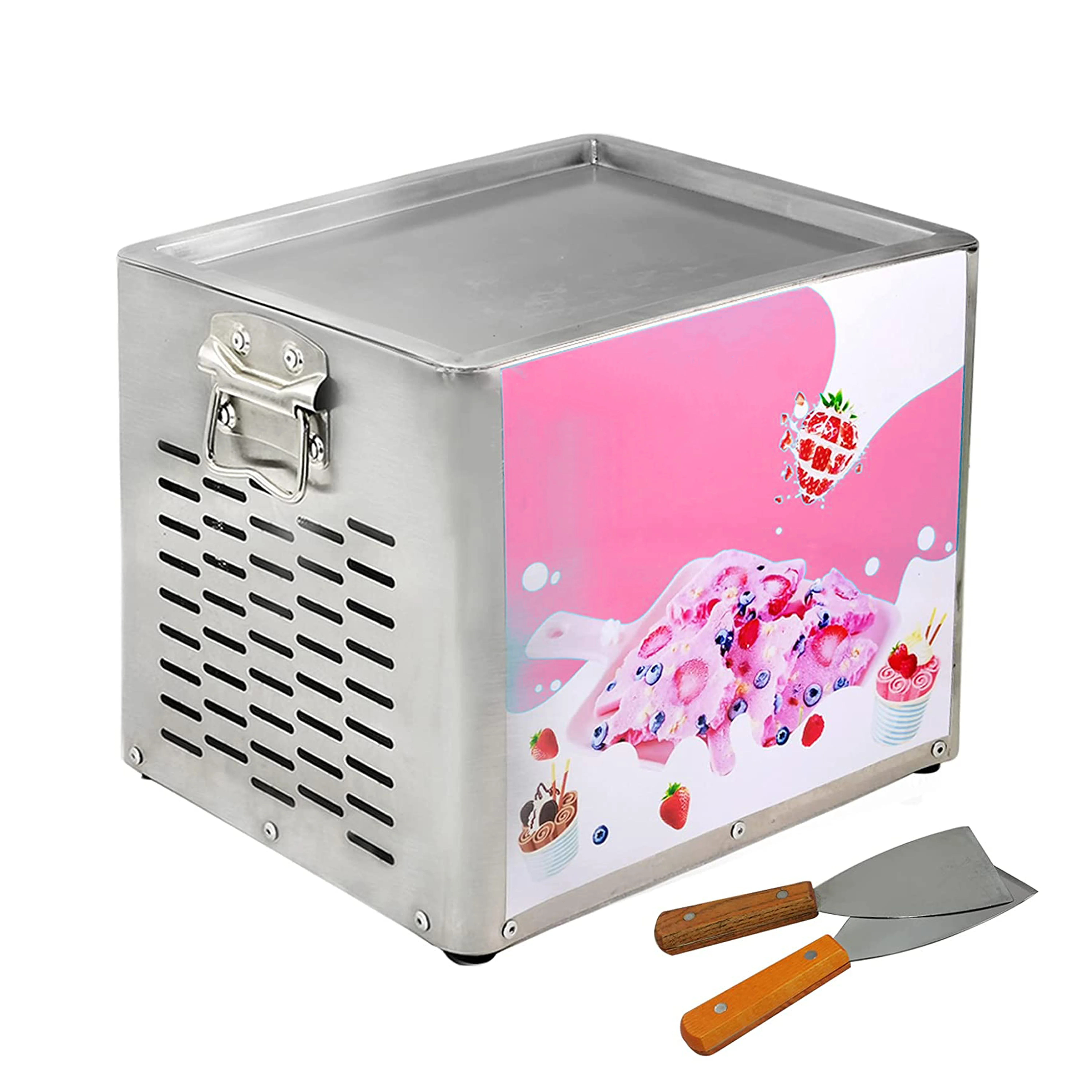 

Portable Mini New Square Single Pan Fried Ice Cream Roll Machine