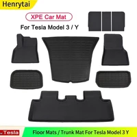 2022 car floor mats trunk mat for tesla model 3 y 2021 leftright driving all weather xpe anti slip waterproof pads accessories