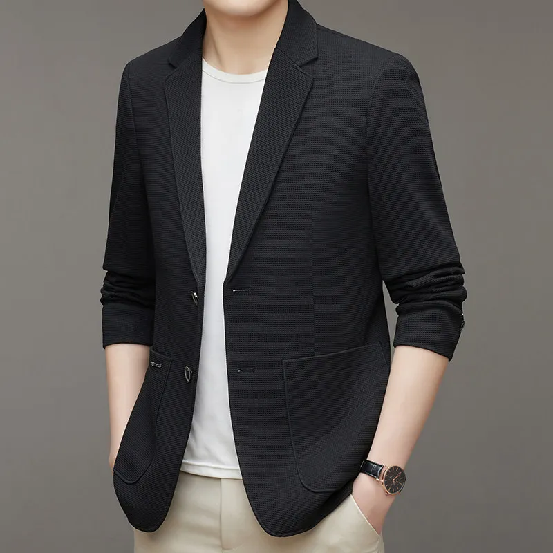 Осень 2023 новый мужской деловой повседневный корейский костюм тонкая верхняя