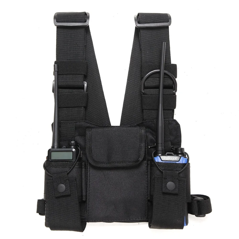 Radio Harness chest Front Pack Pouch Holster Carry bag for Baofeng UV-5R UV-82 UV-9R BF-888S TYT Motorola Walkie Talkie