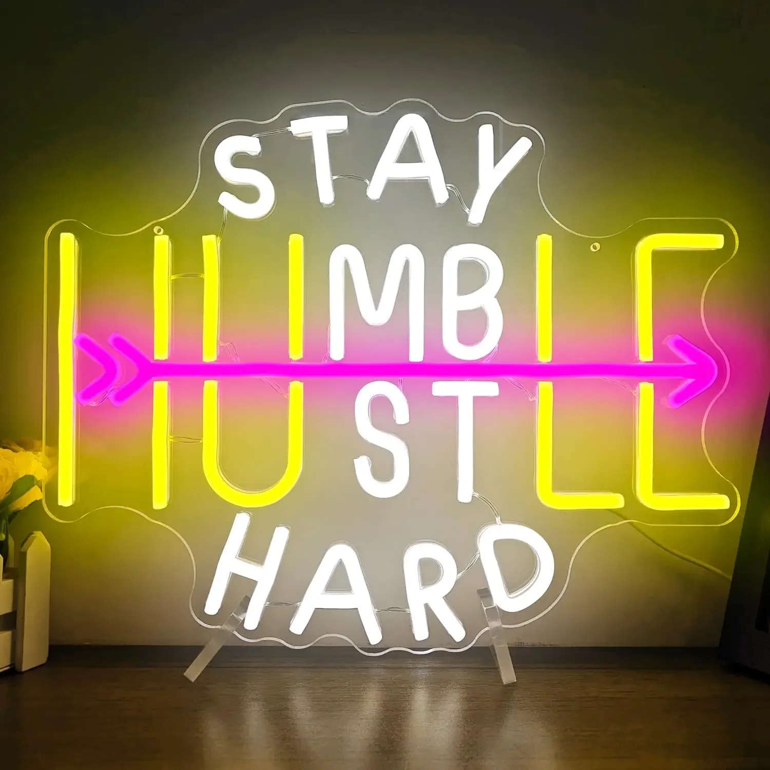 Неоновая вывеска с регулируемой яркостью и светодиодной неоновой отделкой для