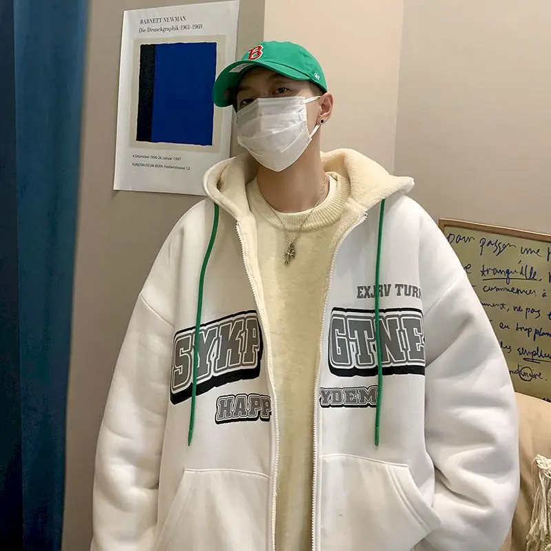 

Толстовка мужская оверсайз с длинным рукавом, Модный свитшот в стиле пэчворк, повседневная хлопковая уличная одежда свободного покроя, с на...