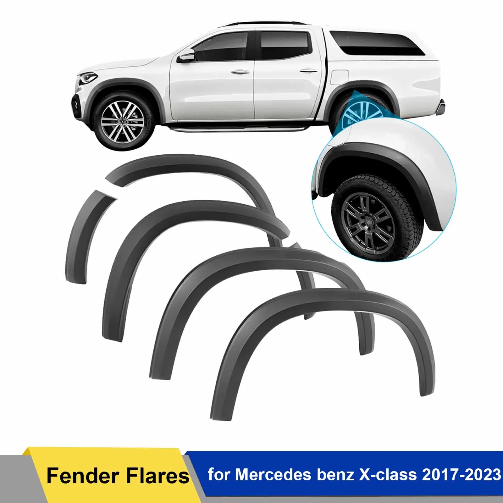 

Fenders Flares Guard Cover for Mercedes benz X-class 2017 2018 2019 2020 2021 2022 2023 Wheel Arches Protector Car Accessories