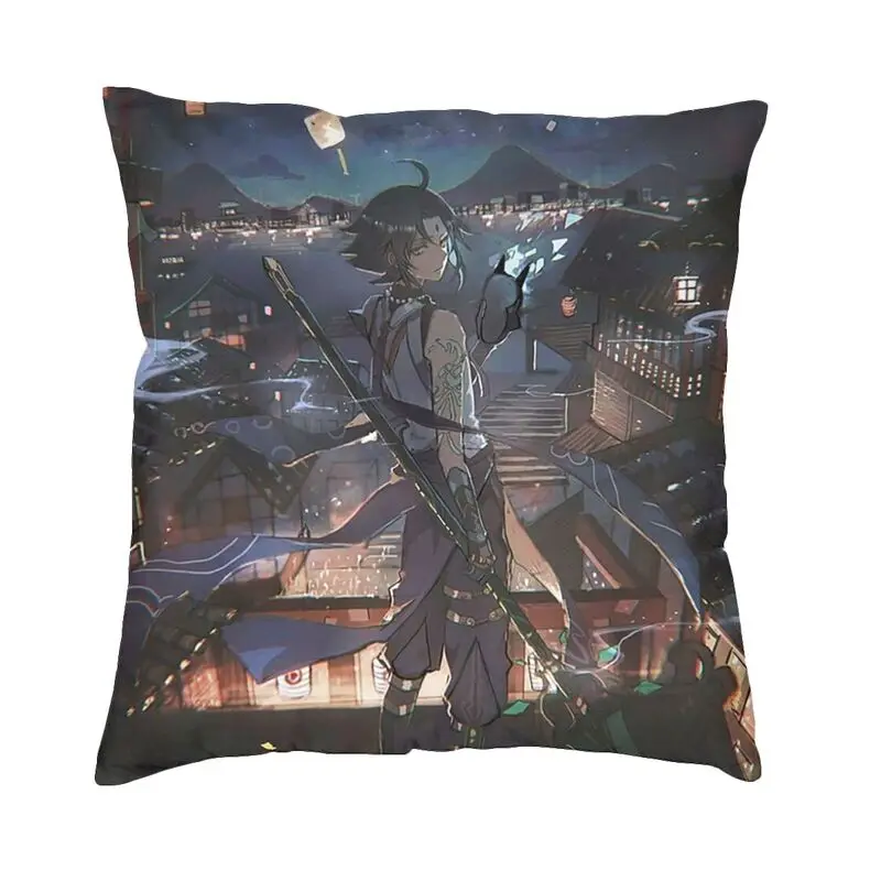 

Genshin Impact Xiao Throw Pillow Case Home Decor Custom Square Action Adventure Game Cushion Cover 45x45 Pillowcover for Sofa
