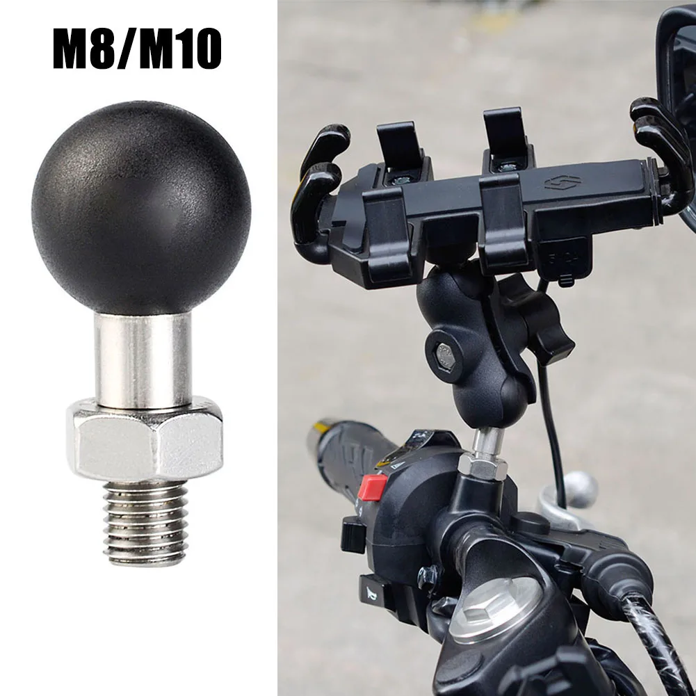 

High Quality Motorcycle Ball Joint M10 1pc 25mm Ball Joint Black Motorbike Rearview Mirror Parts Stainless Steel