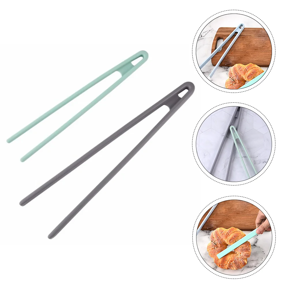 

2pcs Food Clips Silicone Food Tongs Multifunctional Food Clips (Random Color)