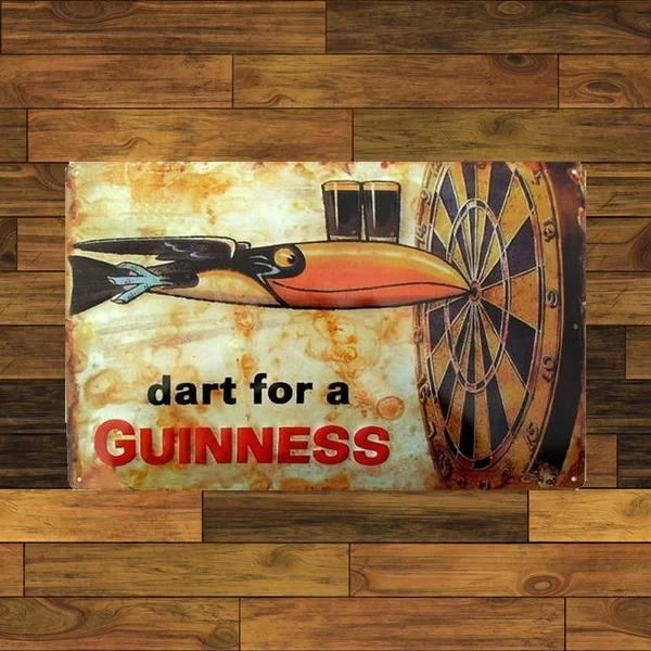 

Dart For A Guinness Tin Sign Bar Art Poster Plaque Garage Home Wall Decor Metal Painting 20x30cm Poster Metal Plaque Metal Sign