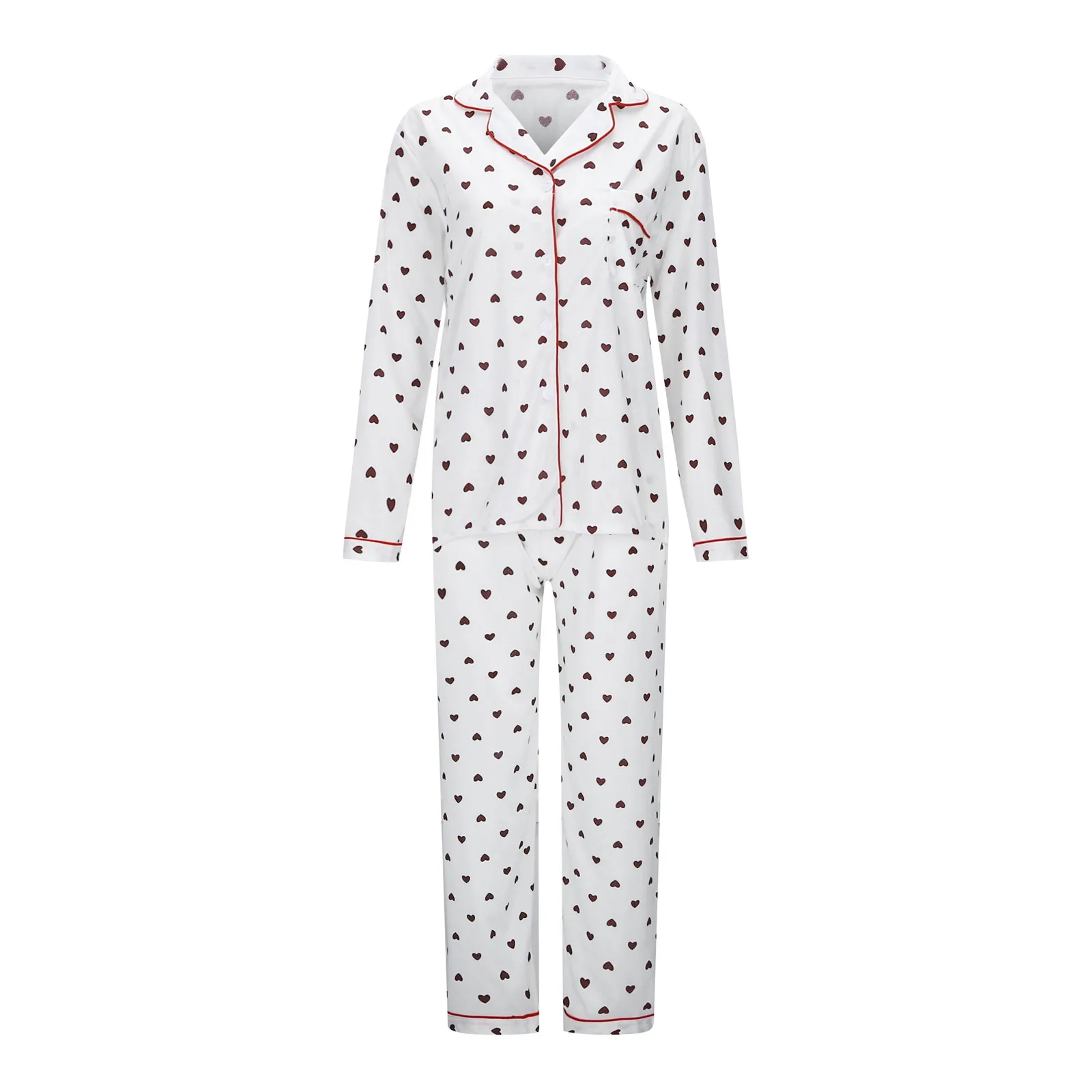 Хлопковая одежда для сна корейские пижамы женские весенние милые с принтом