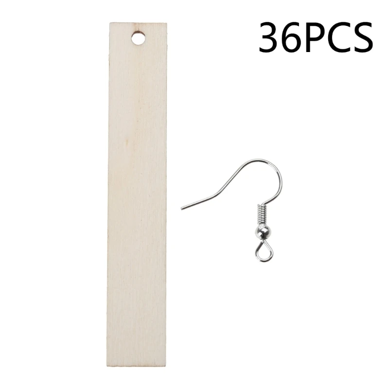 

Y51E 36PCS Earring Blanks for Jewelry Making Unfinished Rectangle Earrings for Women Girls Blank Earring Pendant Bulk