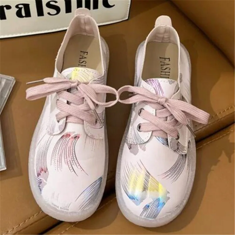 

Large size jelly bottom women's casual shoes spring autumn new women's shallow mouth running shoes womens shoes sneakers loafers