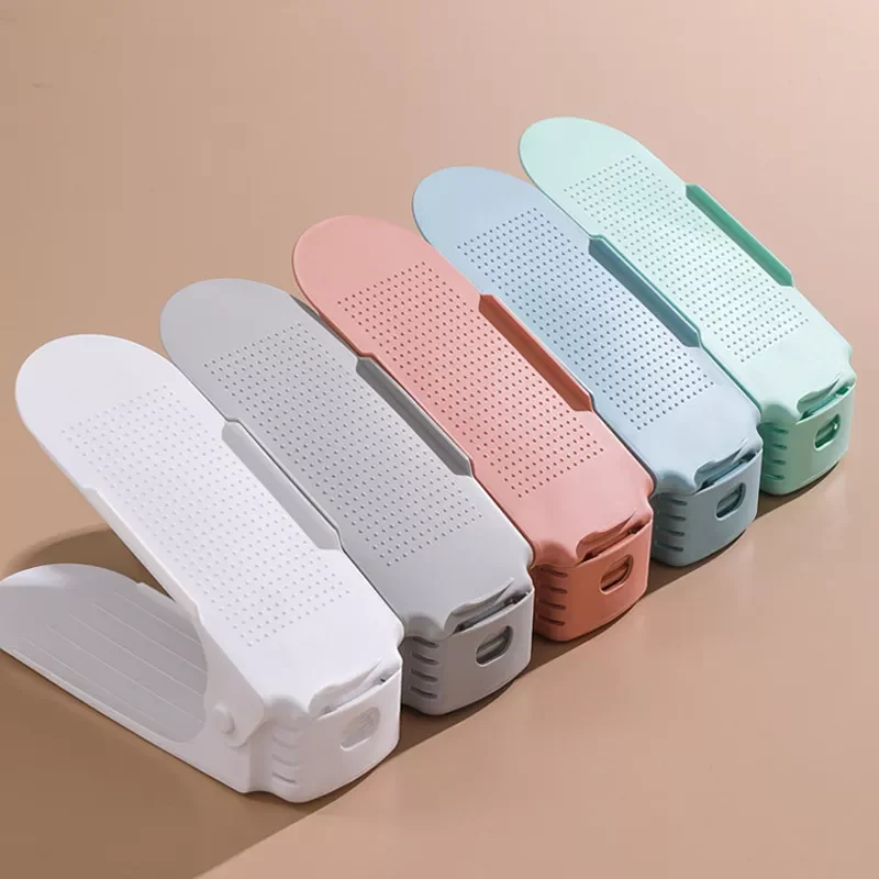

6Pcs Adjustable Shoe Rack Double Layer Organizer Shoes Storage Rack Stand Shelf Support Slot Closet Space Saving Household
