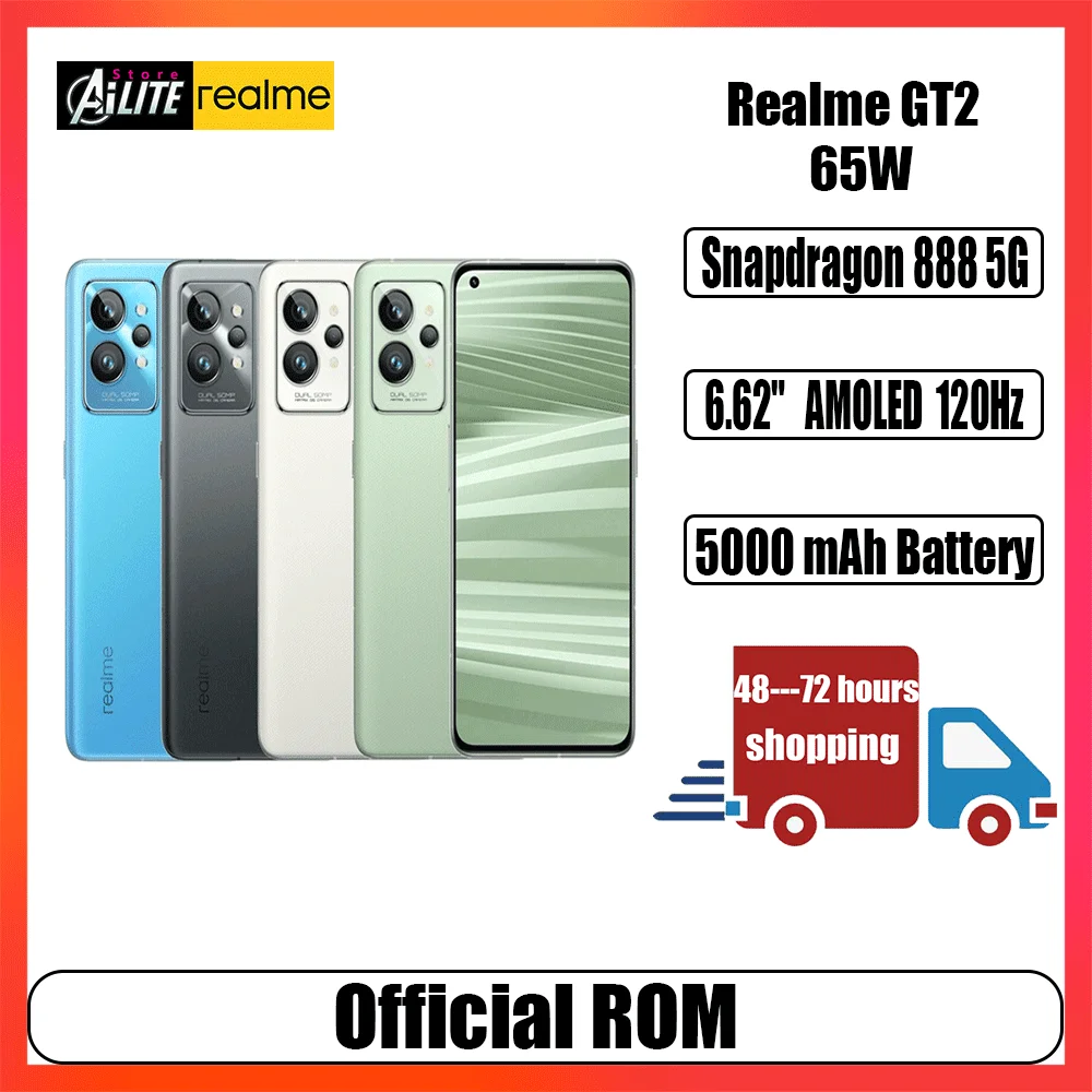 

Смартфон Realme GT2, Snapdragon 888, Android 12,0, AMOLED экран 6,62 дюйма, 120 Гц, 5000 МП, 65 Вт, мАч