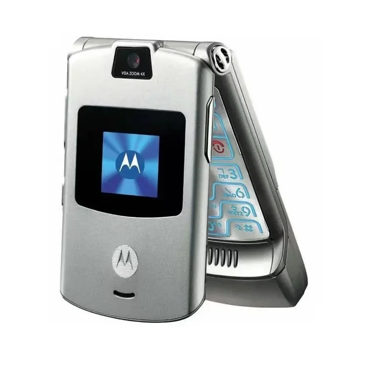 V3 MOTOROLA RAZR Восстановленный 90% новый оригинальный разблокированный раскладушка