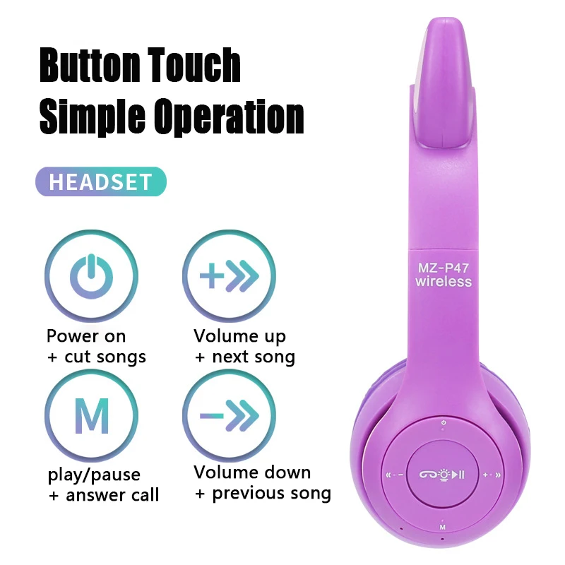 Bluetooth-гарнитура кошачьи ушки с микрофоном | Электроника